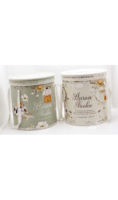 Botanical trusou botez cu iepurii flori si crengute de salvie Rabbit Sage 13